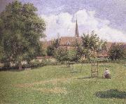 Camille Pissarro The House of the Deaf Woman and the Belfry at Eragny oil painting